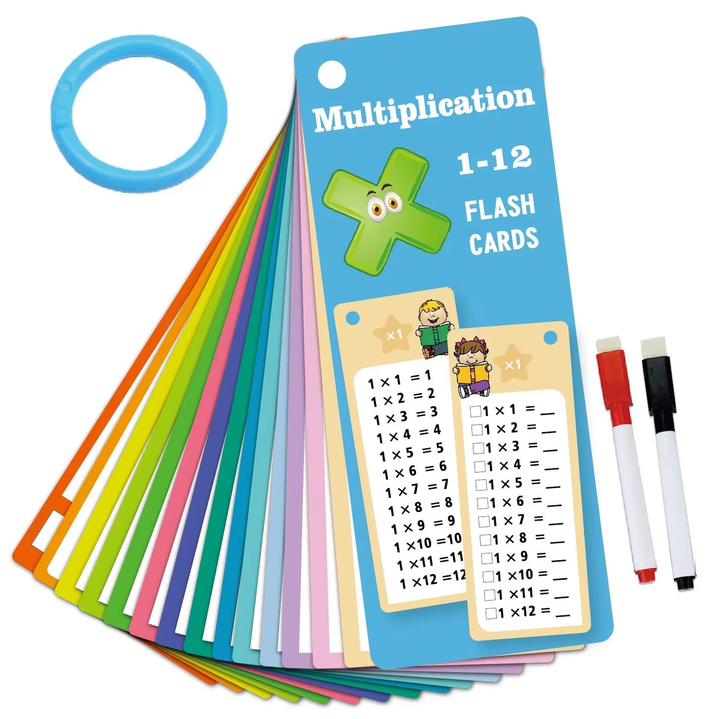 Maths Training Cards Addition Subtraction Multiplication and Division Educational Toys Student Arithmetic with Erasable Pen